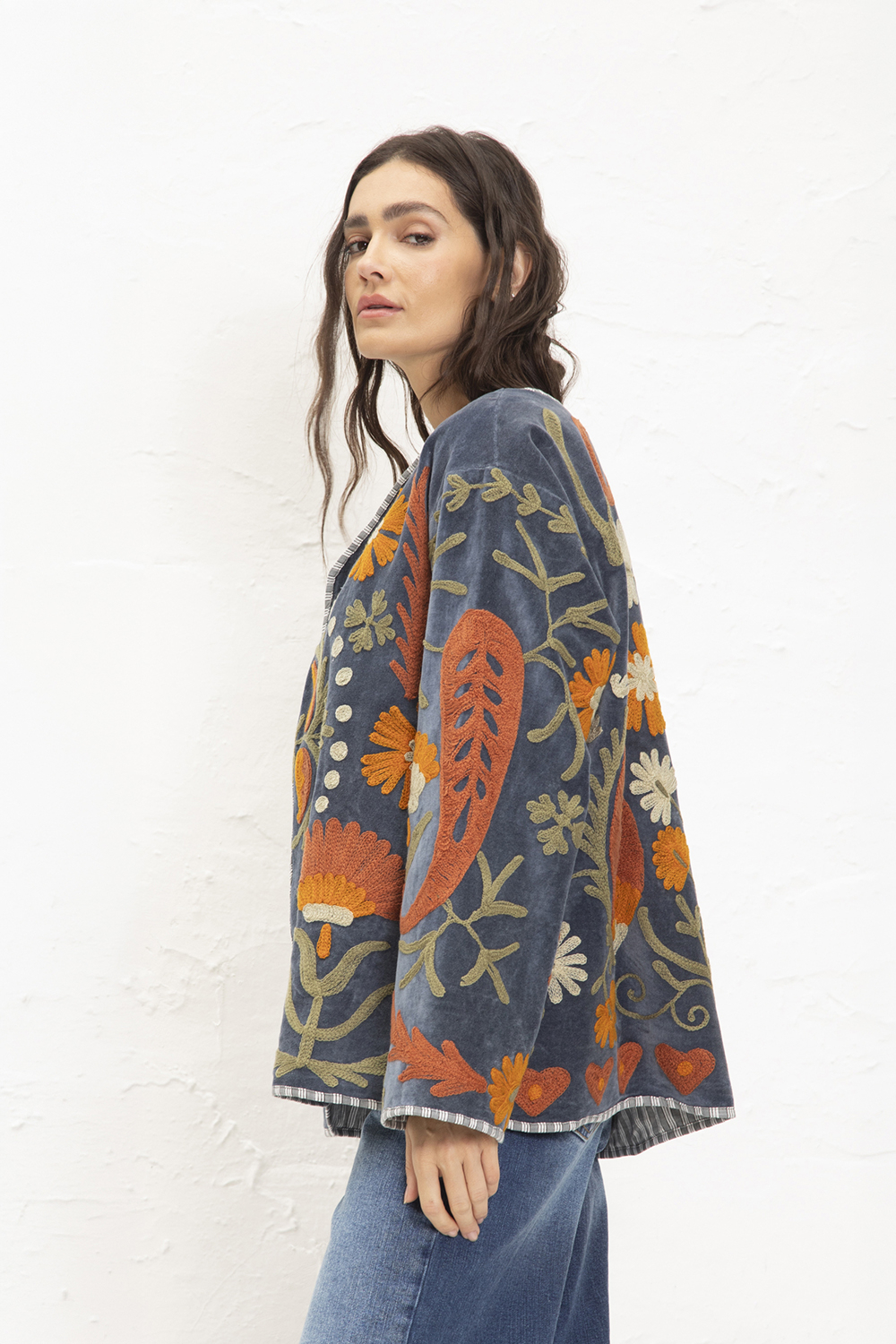 58-KIMONO LOVE AZUL E LARANJA 2