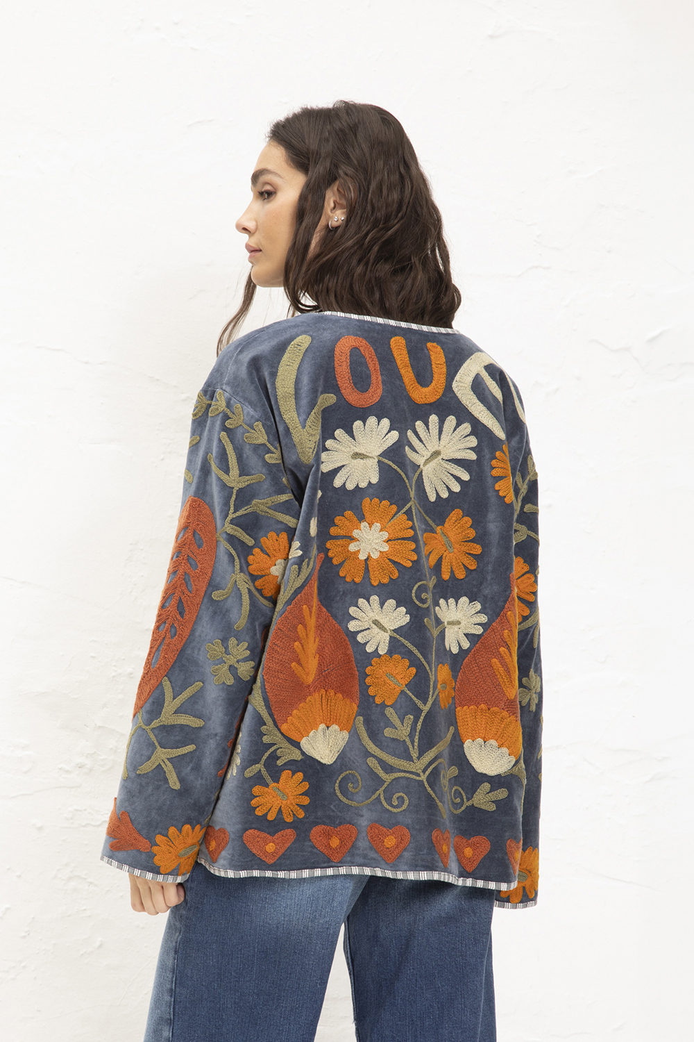 58-KIMONO LOVE AZUL E LARANJA 3