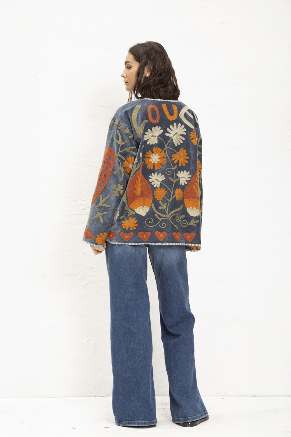 58-KIMONO LOVE AZUL E LARANJA 5