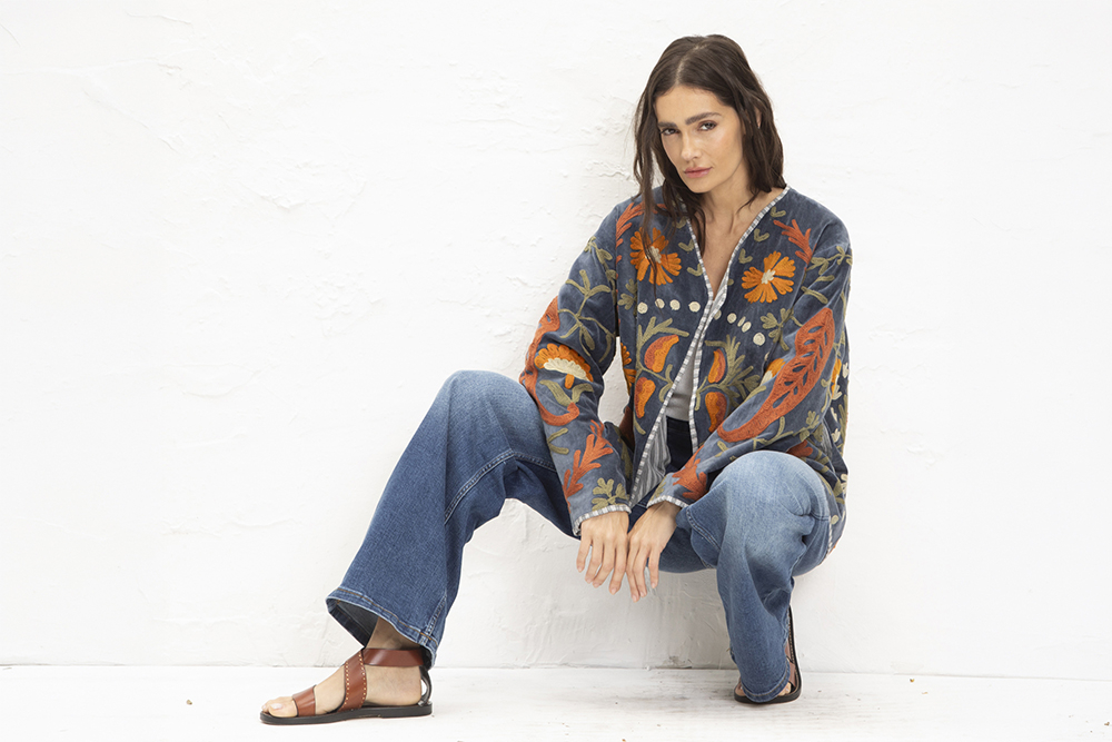 58-KIMONO LOVE AZUL E LARANJA 6