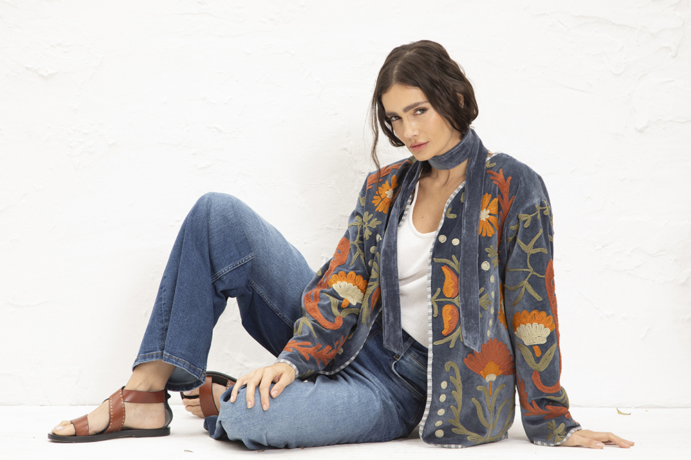 58-KIMONO LOVE AZUL E LARANJA 7