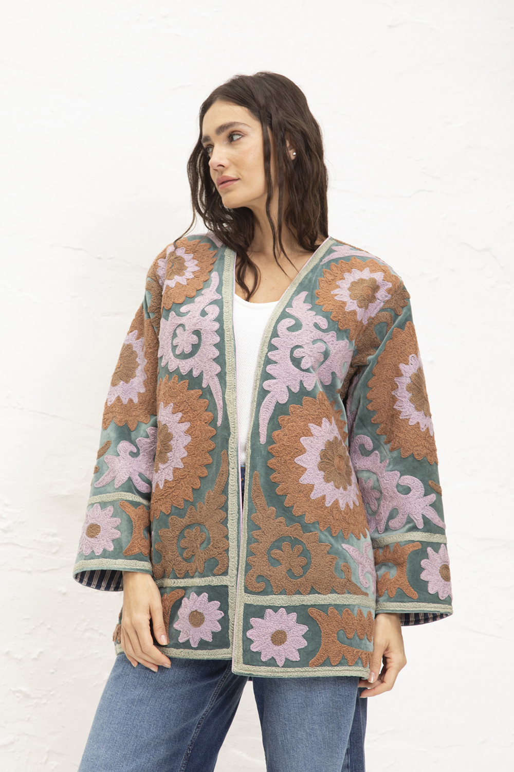 59-KIMONO VERDE E ROSA 2
