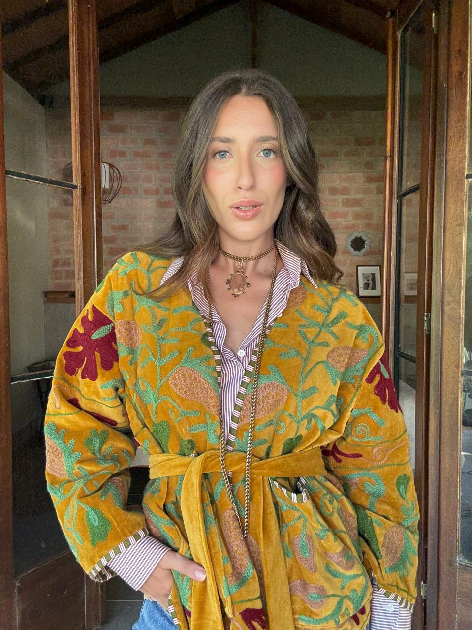 153- KIMONO SUZANI MOSTARDA 1